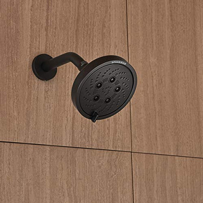 Speakman S-6000-MB-E175 Vector Multi-Function Matte Black, 1.75 GPM Adjustable Shower Head - color: Matte Black, size: 1.75 GPM