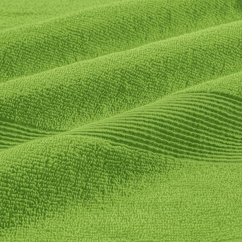 8 Piece Towel Set 100% Ring Spun Cotton, 2 Bath Towels 27x54, 2 Hand Towels 16x28 and 4 Washcloths 13x13 - Ultra Soft Highly Absorbent Machine Washable Hotel Spa Quality - Green - color: Green, size: 8 Piece Towel Set