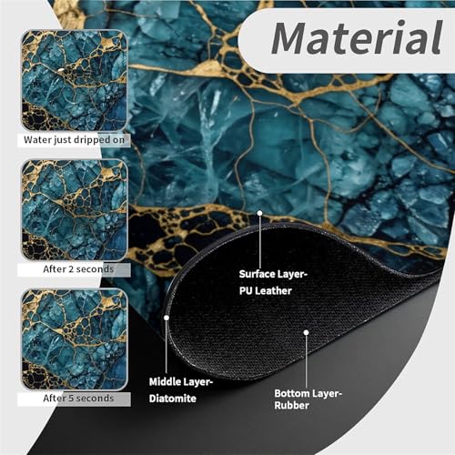Faucet Fast Absorbent Pad - Navy Gold Marble , Suitable For Kitchen, Bathroom, Island And Other Scenes - color: Navy Gold Marble