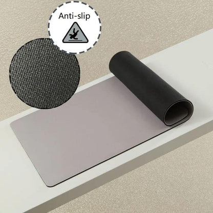 2PCS Fantasy Style Faucet Draining Mat, Faucet Draining Mat for Kitchen Sink, Self Absorbent Draining Mat for Kitchen Counter, Faucet Splash Catcher for Bathroom & Kitchen (A)
