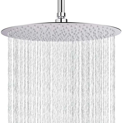 NearMoon Rain Shower Head, Ultra-Thin Design-Pressure Boosting, Awesome Some Experience, High Flow Stainless Steel Rainfall Head (16 Inch, Chrome Finish) - color: Chrome Finish, size: 16 Inch