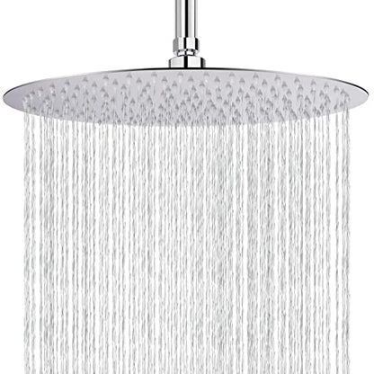 NearMoon Rain Shower Head, Ultra-Thin Design-Pressure Boosting, Awesome Some Experience, High Flow Stainless Steel Rainfall Head (16 Inch, Chrome Finish) - color: Chrome Finish, size: 16 Inch
