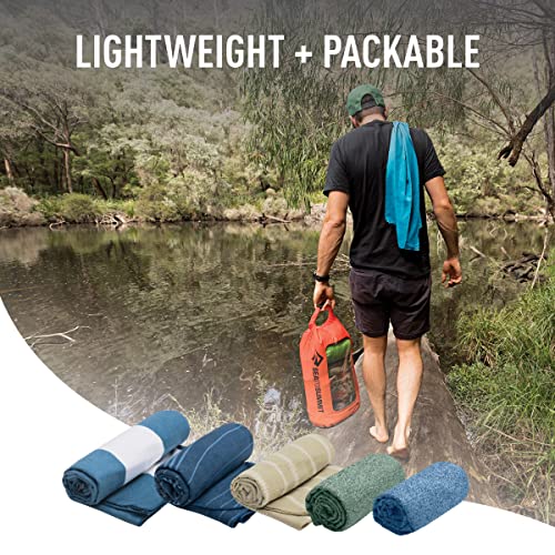 Sea to Summit Drylite Towel, Lightweight Camping and Travel Towel - color: Sage Green, size: Large