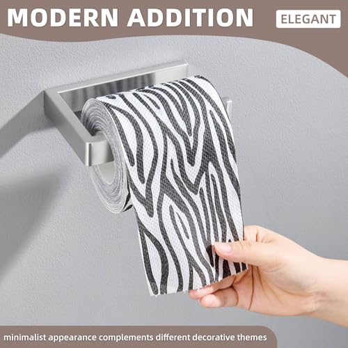 Angle Simple Toilet Paper Holder Brushed Nickel, Bathroom Paper Roll Hanger | Restroom Toilet Tissue Holder Dispenser, SUS304 Stainless Steel, Screw Wall Mount - color: Brushed Nickel