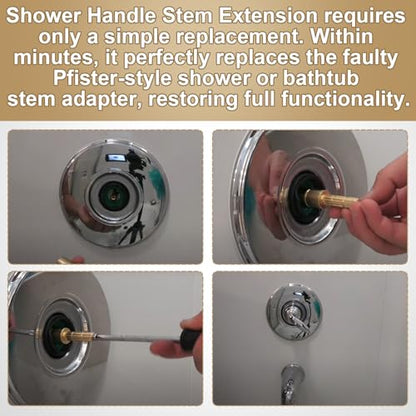 970-0770 Stem Adapter with Screw Replace Plumbing Equipment Replacement for Pfister Securepfit Trims, Tub and Faucet Accessories, Shower Handle Stem Extension, Valve Extender Trim Repair