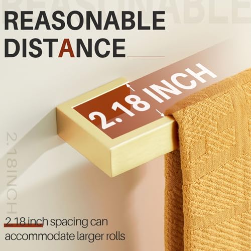 KOKOSIRI Hand Towel Bar Bath Towel Holders Wall Mount Kitchen Towels Shelves Bathroom Accessory Brushed Gold Stainless Steel, B3009BG - color: Brushed Gold