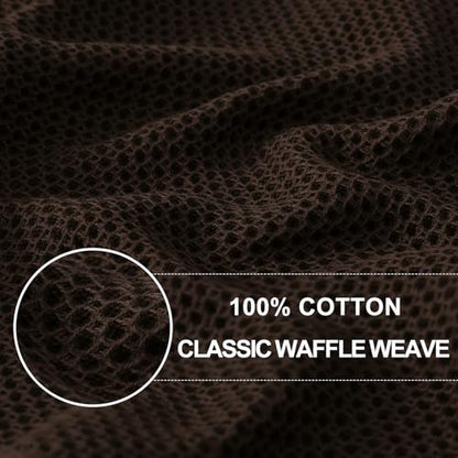 Homaxy 100% Cotton Waffle Weave Kitchen Towels, 15-Pack, Dark Brown | Ultra Soft Absorbent Dish Towels, Quick Drying Cleaning Towels, 13 x 28 Inches - color: Dark Brown, size: 13 x 28 - 15 Pack