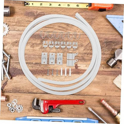 Flexible Bendable Ceiling Curtain Track for Curved Shower Rv Wall Mount Easy Installation Versatile Use Smooth Sliding Mechanism Accessories