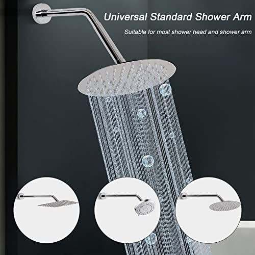Shower Head Extension Arm, Shower Extender Water Outlet- Lowers Existing, Shower Pipe Extension for Bathroom, Made of Solid Metal Stainless Steel(4 Inch, Chrome Finish) - color: Chrome Finish, style: 4 Inch