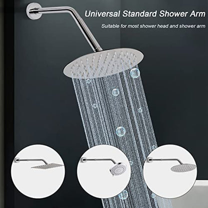 Shower Head Extension Arm, Shower Extender Water Outlet- Lowers Existing, Shower Pipe Extension for Bathroom, Made of Solid Metal Stainless Steel(4 Inch, Chrome Finish) - color: Chrome Finish, style: 4 Inch