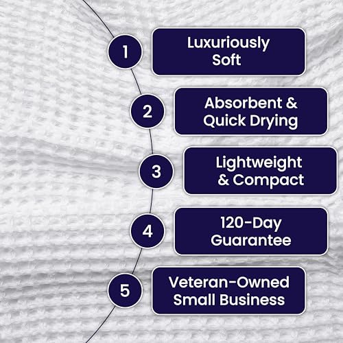 Alusa Home Viscose from Bamboo Waffle Towels - Lightweight Bath Towel Set of 6 - Compact, Quick Dry & Lint Free (Granite Grey) - color: Granite Grey
