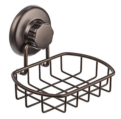 HASKO Suction Cup Soap Dish for Shower Wall, Rustproof Stainless Steel Shower Soap Holder Suction, Bathtub Bathroom Bar Soap Holder, Bronze - color: Bronze (1 Pack)