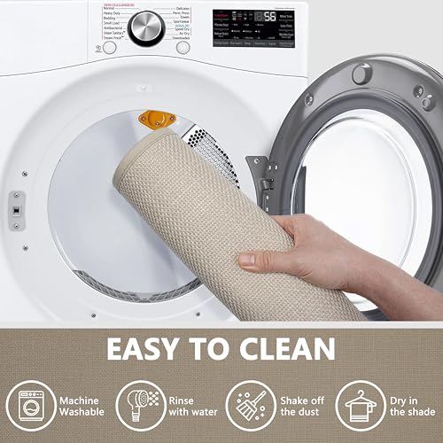 Large Bathroom Rugs Runner Non Slip Bath Mat 17" x 47", Quick Dry | Bath Mat Machine Washable Bathroom Rugs, Beige, Thin Bath Mat - color: Light Beige, size: Runner(17"x47")