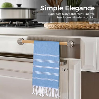 cabanana Hand Towels for Bathroom - 2-Pack,20x30 Inch-100% Cotton,Turkish Bathroom Hand Towels,Super Absorbent & Quick-Dry Soft for Bath, Kitchen, Spa, Face, Hair, Dishcloth (Blue) - color: Blue 20x30