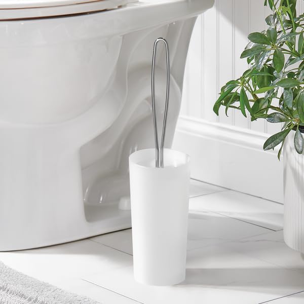 iDesign Toilet Brush and Holder for Bathroom - Clear - color: Clear