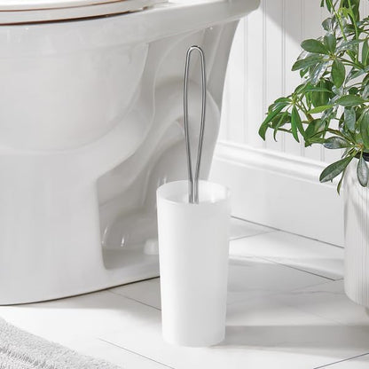 iDesign Toilet Brush and Holder for Bathroom - Clear - color: Clear