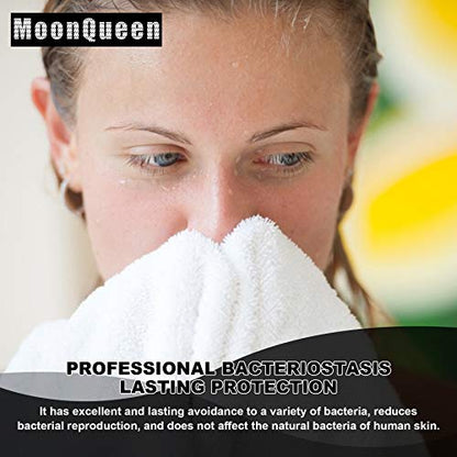 MOONQUEEN Microfiber Facial Cloths Fast Drying Washcloth 12 Pack - Premium Soft Makeup Remover Cloths - Highly Absorbent - color: White-grey, size: 12x12 Inch (Pack of 12)