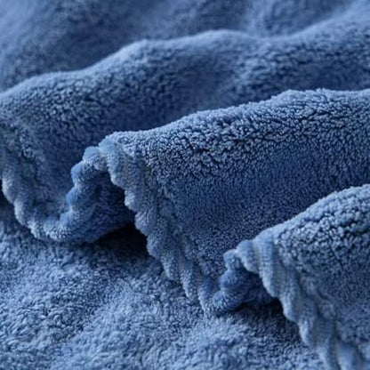 Bath Towels Pack of 2(35'' x 66'') Quick Dry Microfiber Shower Towel for Hotel,Bathroom,Guest,Spa,Gym Yoga, SPA - Blue - color: Blue, size: 35x66" BATH Towel Set of 2