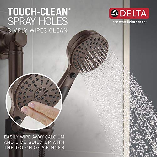 Delta Faucet 9-Spray Slide Bar Hand Held Shower with Hose, Oil Rubbed Bronze Handheld Shower Head, Slide Bar Hand Shower, Handheld Shower, Detachable Shower Head, Venetian Bronze 51900-RB - color: Venetian Bronze