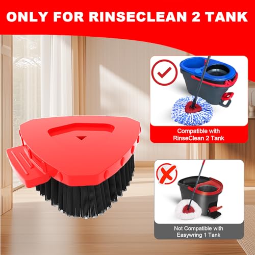 Small 1 Pack Scrub Brush Replace Head ONLY for O Cedar RinseClean 2-Tank Spin Mop, NOT for EasyWring 1-Tank System - color: Small 1 Pack