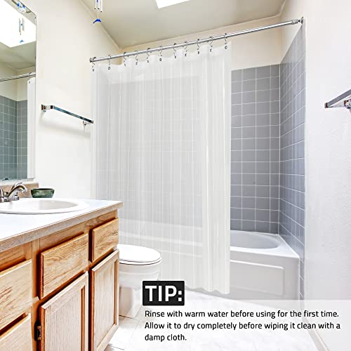 Utopia Bedding Shower Curtain Liner Heavy Duty Vinyl EVA 10G Waterproof Plastic Shower Liner 72 x 72 Inches 12 Rustproof Metal Grommets Standard Size for Bathroom (Clear, 1 Panel)
