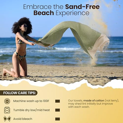 Gold CASE Turkish Beach Towel Set of 4 – 100% Cotton Large Turkish Bath Towels 67 x 38'' – Zeus Extra Large, Quick Dry & Sand Free Towels – Peshtemal for Pool – Black - color: Black, style: Zeus Beach Bath Towel