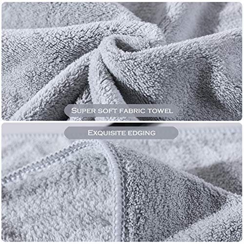 Xinrjojo Single Microfiber Quick Dry Bath Towel, Travel Sports Fitness Yoga Towel Sets for College -Gray - color: Grey