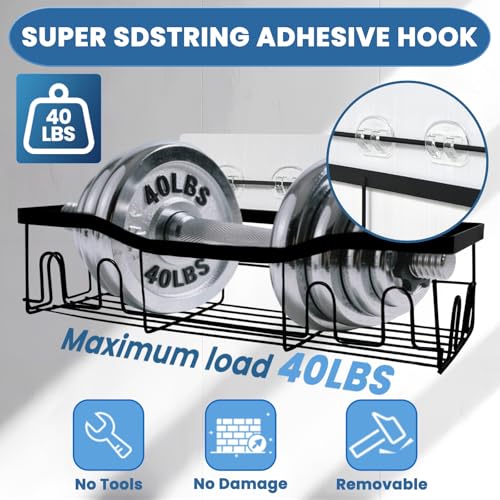 4 Pack Shower Caddy Adhesive Replacement, Shower Shelf Strong Adhesive Hooks, No Drilling, Transparent WaterProof Strips for Bathroom Shelves & Kitchen Racks - color: 4 Pack Triple Hooks