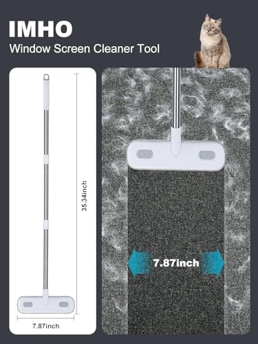 IMHO Cleaning Brush for Window Screen, Screen Cleaner Tool, 2 in 1 Mesh Screen Cleaning Brush, Small Brush for Patio, Door, Porch Screens, White &Grey Brush Cleaners for Screen - style: Two-in-one screen cleaner