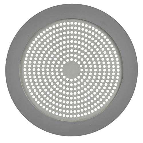 Danco 11040P Bathroom Sink Hair Catcher, Bathtub Drain Protector, Sink and Tub Strainer, 2-Pack - color: Brushed Nickel, size: Round [Pack of 1], style: Shower
