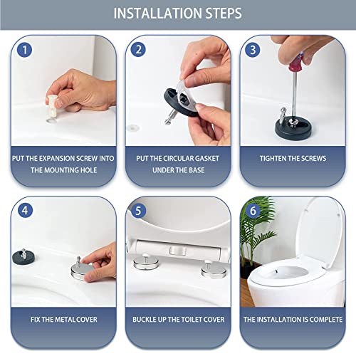 Universal White Toilet Seat with Quick Release - Easy Clean and Stable, Fits Standard Square Toilets, Size: 39.5-46.5 x 34.5cm - size: 44~50*37cm