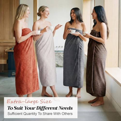 4 Pcs Extra Large Bath Towel 40x80'',Neutral Earth Styles - color: Neutral Earth Styles