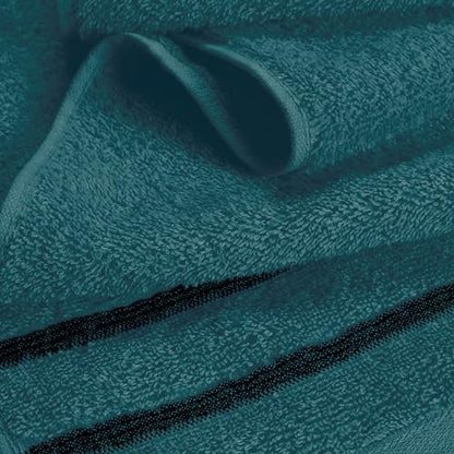 MyOwn Ultra Soft 6 Pack Cotton Towel Set, Contains 2 Bath Towels 28x55 inch, 2 Hand Towels 16x24 inch & 2 Wash Coths 12x12 inch, Ideal Everyday use, Compact & Lightweight - Teal, 71658 - color: Teal, size: 6-Piece Towel Set