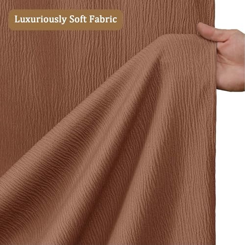 Aiyufeng 3D Textured Terracotta Shower Curtain for Bathroom, Fabric Shower Curtain Soft Cloth & Hotel Spa Quality, Luxury Boho Bathroom Curtains, Machine Washable, Terracotta, 72x72 Inches - color: Terracotta, size: 72"W x 72"L (Pack of 1)