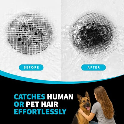 TubShroom 26 Pack Square Disposable Drain Cover - Hair Catcher Mesh Sticker Strainers for Shower Bathtub and Bathroom - Hair Catcher Sticker Drain Protector - Half Year Supply - size: 26 Pack, style: Square