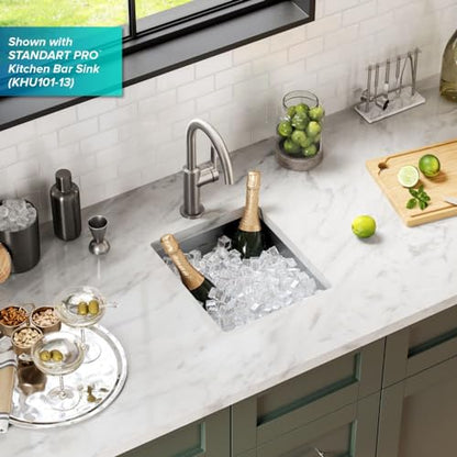 KRAUS Oletto Single Handle Kitchen Bar Faucet in Spot Free Stainless Steel, KPF-2822SFS - color: Spot Free Stainless Steel, style: Bar Faucet
