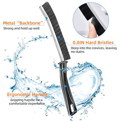 3Pcs Hard-bristled Crevice Cleaning Brush, Multifunctional Thin Gap Scrub Brush, Bathroom Cleaner Tools for Household Use, Kitchen, Window, Toilet, Grout, Faucets, Car - color: 3pcs