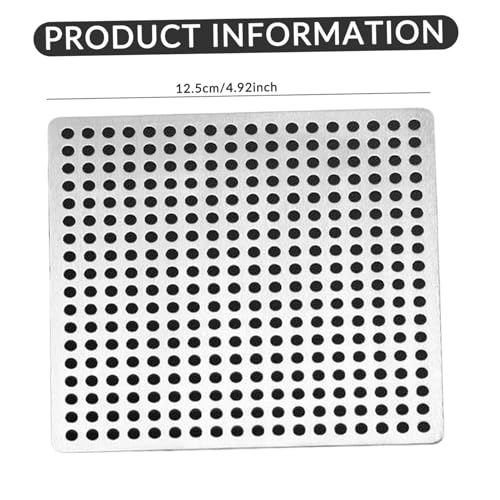 Shower Drain Cover, 5" Square Shower Drain Hair Catcher Stainless Steel Bathroom Strainer with Holes Anti-Clogging Floor Cover Hair Filter for Kitchen Bathroom