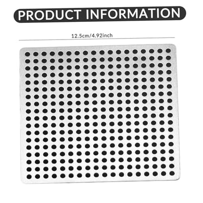 Shower Drain Cover, 5" Square Shower Drain Hair Catcher Stainless Steel Bathroom Strainer with Holes Anti-Clogging Floor Cover Hair Filter for Kitchen Bathroom