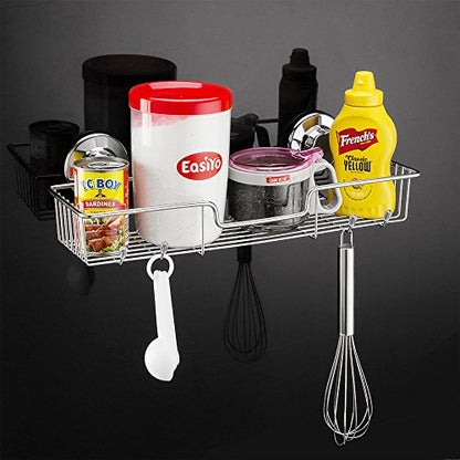 SANNO Suction Cup Shower Caddy Storage Combo Organizer, No Damage Bath Shelf Suction Cup Shower Basket,Rustproof Wire Bathroom Accessories - Rustproof Stainless Steel - color: stainless