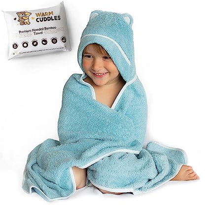 Premium Toddler Towels with Hood - Extra Soft Rayon from Bamboo Toddler Bath Towel (Blue) - color: Blue