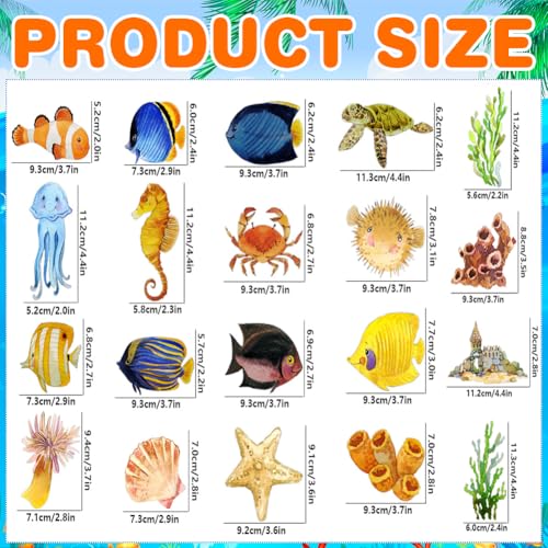 20 Pcs Non Slip Bathtub Stickers Submarine Sea Creature Anti Slip Decals Adhesive Turtle Fish Jellyfish Bathtub Appliques with Scraper for Shower and Bath (Color D) - color: Color D