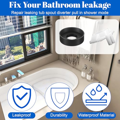 6 Sets Tub Spout Diverter Repair Kit, Shower Diverter Repair Kit | Tub Spout with Diverters Tubs Spouts Replacement Repairs Parts for Bathroom Bathtub Faucet Universal Valve Replacements Kits