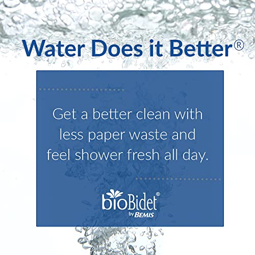 Bio Bidet by Bemis 1400TTA Bidet Bundle, Economy Wood Toilet Seat, Fresh Water Spray, Non-Electric, Easy to Install Bidet, ELONGATED, White