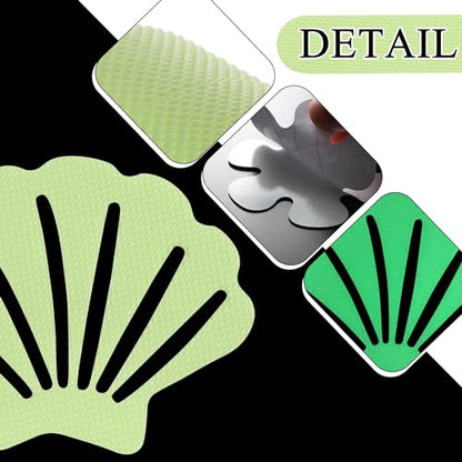24pcs Luminous Anti Slip Shower Stickers for Bathroom Tub Stairs Floor Laundry Shell Starfish Flower Non Slip Safety Waterproof Anti Skid Strip Tape Decals for Kid Baby (Luminous-Mixture)