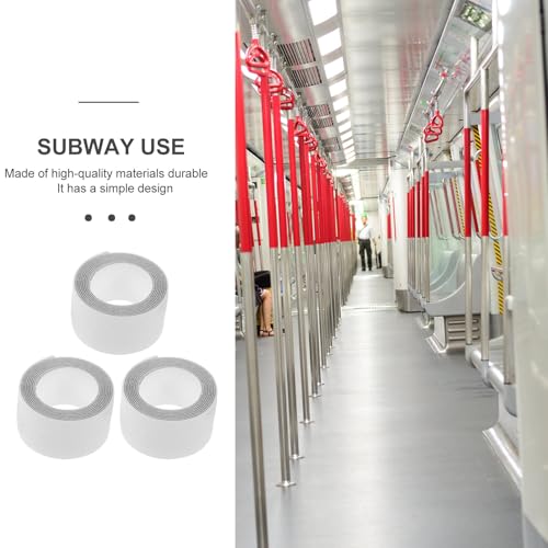 KALLORY Anti-slip Floor Stickers 2.5cm X 1m Self-adhesive Grip Tape for Stairs and Bathroom, 3pcs Non-skid Safety Strips for Home and Shower Use