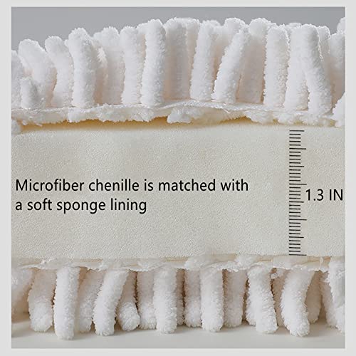 Ivymei 3 Pack Fuzzy Chenille Hand Towels Ball Cute Hanging Hand Towels with Loop for Kitchen Bathroom,Soft Absorbent Hand Bath Towels(2 Grey) - color: 2 Grey