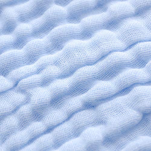 Baby Washcloths - Natural Cotton Baby Wipes - Soft Newborn Face Towel for Sensitive Skin - 10 Pack, 12x12 inches - color: Blue