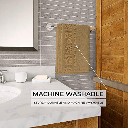 Miasoft Silver 100% Rayon Derived from Bamboo Towel Set - Soft and Washable Turkish Bath Towels for Hands, Face and Hair - Set of 4 in Gift Box - Coffee