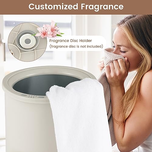 ERGOMASTER Towel Warmer Bucket, Heated Towel Warmer, Electric Towel Heater with Temperature Control and Timer, 23L Large Capacity Freestanding Hot Towel Warmer for Bathroom Spa Salon Hotel (Gray) - color: Gray